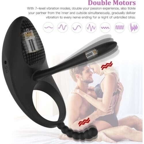 Vibrating Penis Ring 7 Vibration Modes For Man Or Couples Longer Lasting Erections Vibrating Penis Enhancer Rings Vibrators