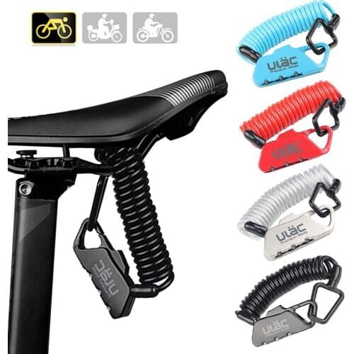 Anti-Theft Steel Wire Chain Lock Mountain Bike Lock Combination Lock Cycling Keys Anti-Theft Lock Bicycle Lock Riding Travel