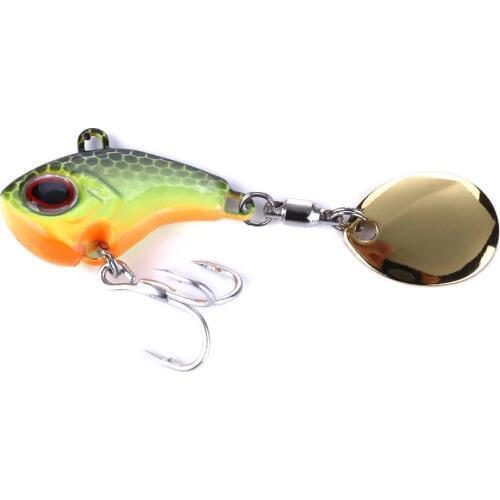 1pcs/ 14g/3.5cm Winter fishing Bionic swim sequins jig Mini hard bait Artificial hard lead 3D eyes Rotate Wobbler Fishing tackle