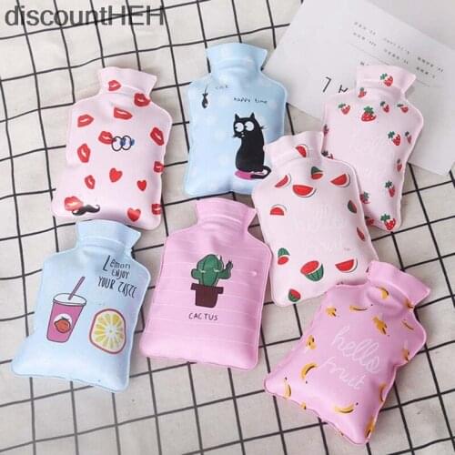 1Pc Lovely Cartoon Hand Po Warm Water Bottle Mini Hot Water Bottles Portable Hand Warmer Girls Pocket Hand Feet Hot Water Bags