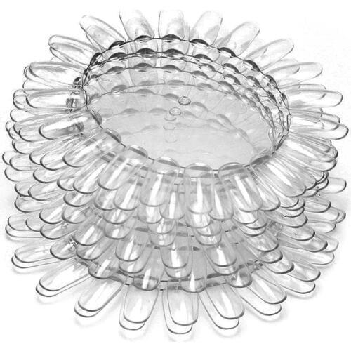 10Pcs Clear False Nail Art Displays 20 Tips / Piece UV Nail Polish Glue Display Wheel Design For Beauty Nails Tool Set