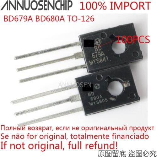 100PCS BD679A BD680A BD679 BD680 TO-126 100% new imports and free shipping best quality