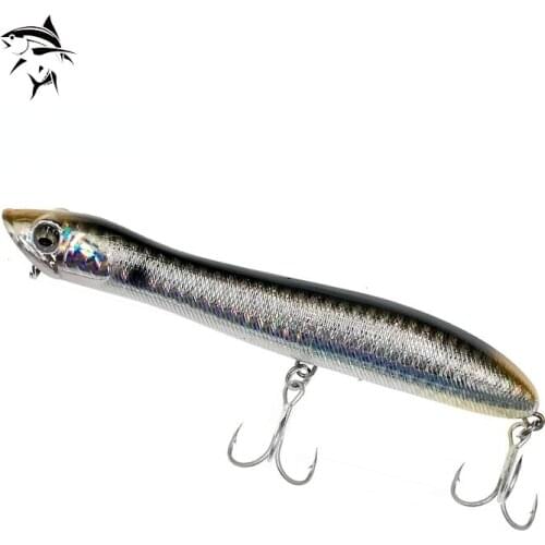2021 Hot Fishing lures popper & pencil 125mm 20g Floating Topwater hard Baits hole on head design good action wobblers