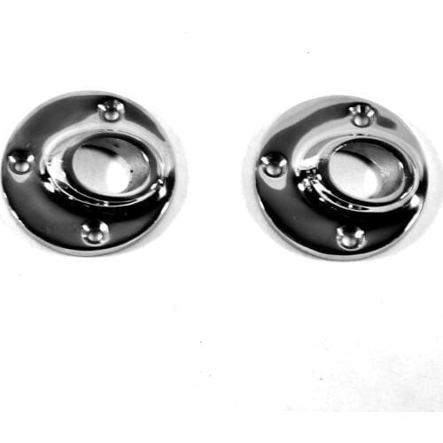 2pcs Round Base 45 Degree 7/8" Weldable Stainless Steel 316 Boat/Marine