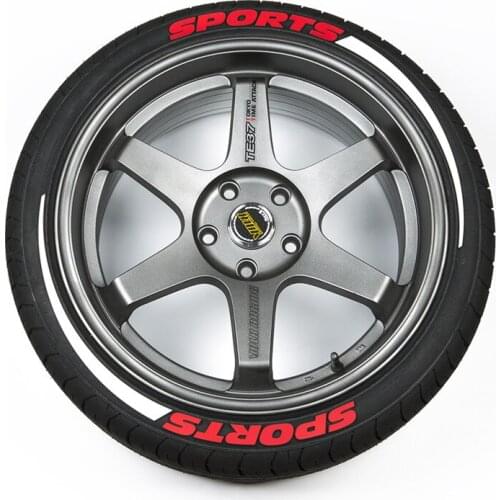 3D Stickers Diy Car Wheel Letters 1inch Pneu PVC Stickers Letters Mektup Universal Pneu PVC Letters Letra Reifen Letters