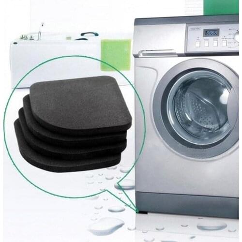 4PCS/Set Black Rubber Leg Anti-Vibration Non-Slip Mat Refrigerator Chair Desk Feet Mats Washing Machine Shock Absorbing Pads