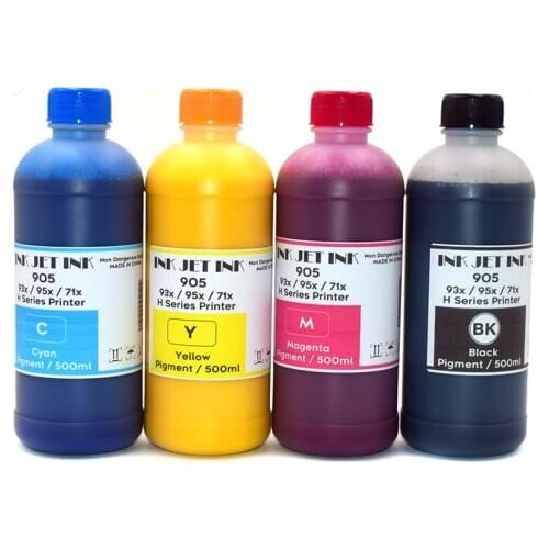 4Color 500ml HP902 903 904 905 Pigment Ink for HP OfficeJet Pro 6954 6960 6962 6968 6975 6978 6960 6970 All In One Printer