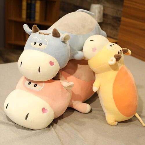 50/60/70/85CM Cute calf toy pillow soft and comfortable plush stuffed toy cow toy doll child playmate birthday present