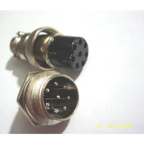 50 set GX16 16mm 8 Pin Audio Cable Chassis Mount Connector New