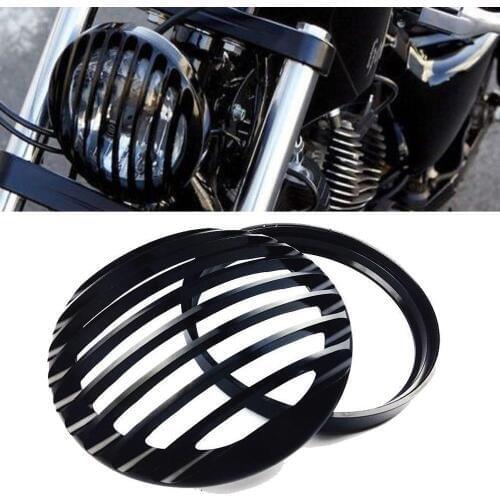 Billet Aluminum Motorcycle 5'' Round Front Headlight Grille Cover for Harley Davidson Sportster XL 1200 XL 883 2004~2014