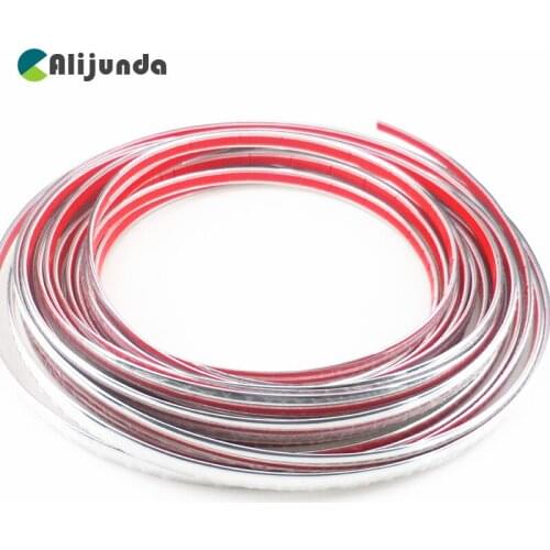Alijunda 10mm X15m Car Chrome Styling Accessories Decoration Trim Strip for Kia Rio K2 K3 K5 K4 Cerato,Soul,Forte,Sportage R