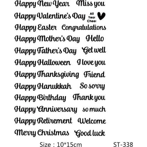 AZSG Different Festival Blessings Clear Stamps/Seals For DIY Scrapbooking/Card Making/Album Decorative Silicone Stamp Crafts