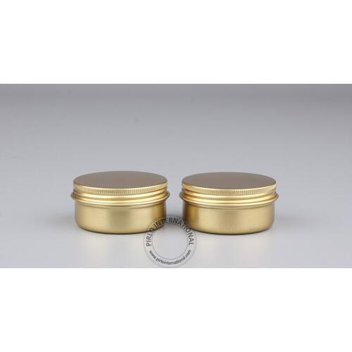 Free Shipping-50 x 50g Wholesale Golden Aluminium Jar, Empty Metal Powder Containers, Aluminum Case/Pot/Box Makeup Packaging