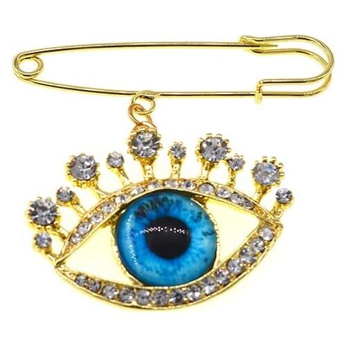 Brooch pins Crystal Brooches For women Clothing Decoration Fashion Beautiful Jewelry Blue Eyes Trendy Brooches Gifts