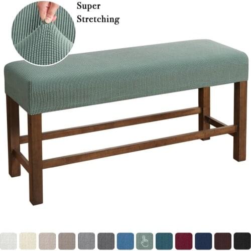 Stretch Chair Bench Spandex Elastic Covers Slipcover Seat Protector Bench Seat Cushion Slipcover for Living Room Kitchen Bedroom
