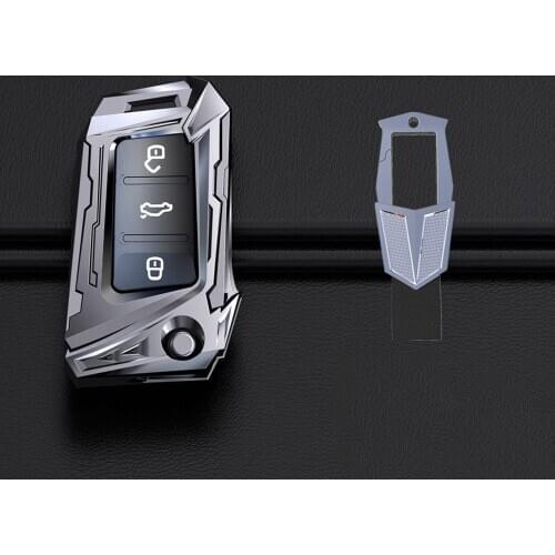 Metal Alloy Silver Car Key Case Cover For VW Volkswagen Beetle Passat Tiguan Touran Jetta MK1-MK6 Golf GTI/Rabbit/R Car Styling