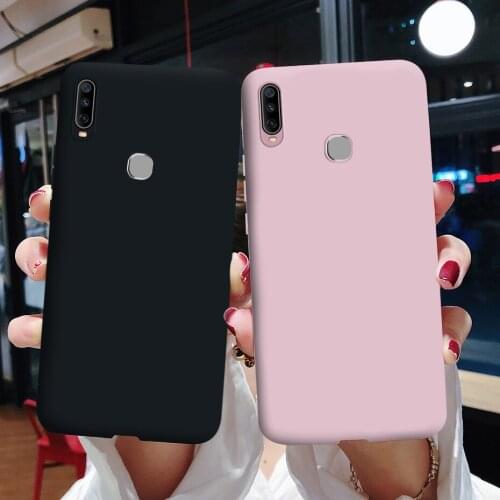 For Vivo Y12 Case Simple Solid Color Soft TPU Silicone Cover For Vivo Y12 Y15 Y17 U10 U3X Phone Protective Back Cover Shell Case