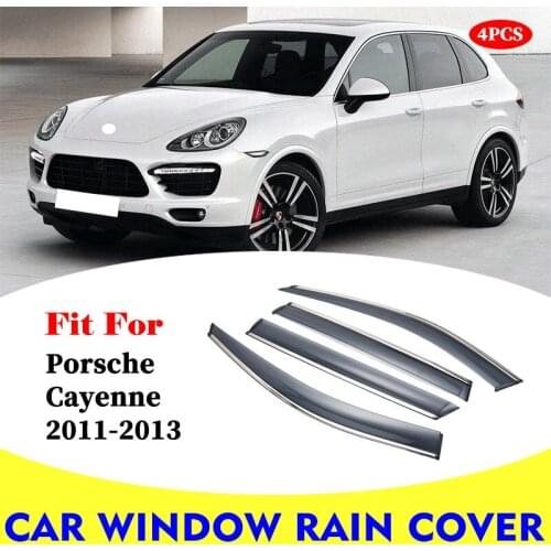 FOR Porsche Cayenne 2011-2013 car rain shield deflectors awning trim cover exterior car-styling accessories parts