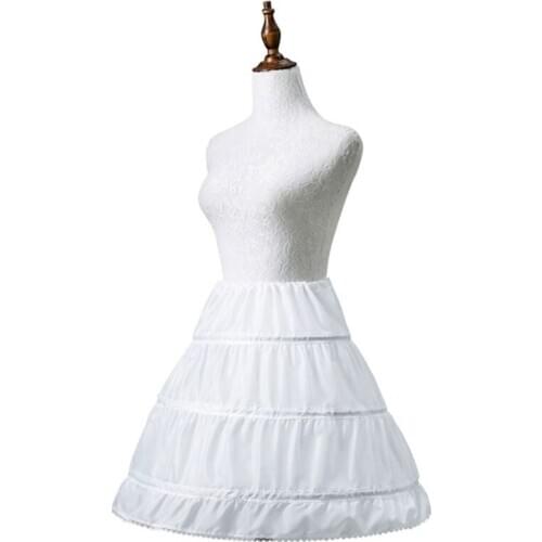 Children Princess Skirt Petticoat Girls Wedding Dress with Hoop Skirts Accessories Drawstring Adjustable Waist Lining