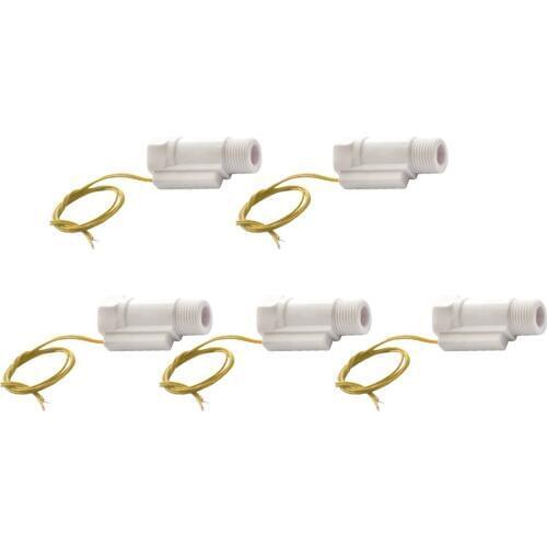 ELECALL 5pcs Small Piston TypePlastic Float Switch Water Level Controller Sensor 110V EFS-03P