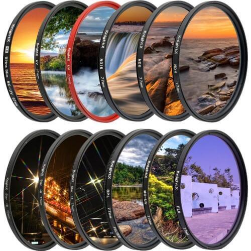 KnightX FLD UV CPL ND2 ND4 ND8 Star gnd Camera Lens Filter For canon sony nikon 49mm 52mm 55mm 58mm 67mm 72mm 77mm photography