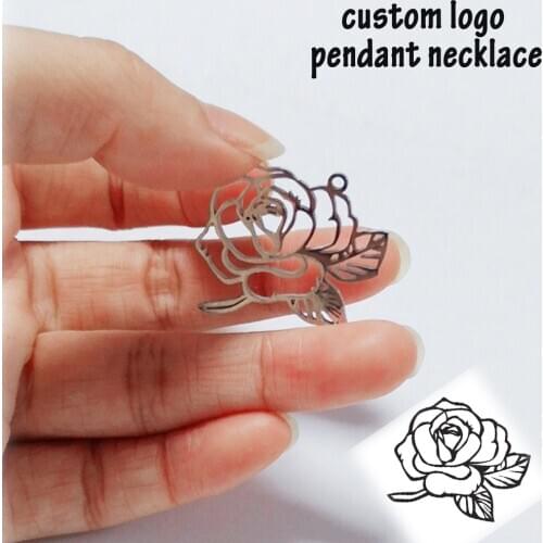 Custom Logo Letter Drawing Name Pendant necklace Stainless Steel Customize Personalized Jewelry gifts for women men accessories