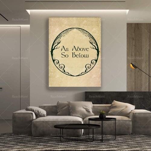 As Above So Below Quote Art Printable | Wiccan Blessing Wall Decor | Pagan Spiritual Gift | Metaphysical Poster