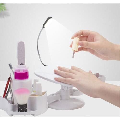 Manicure Table LED Lamp Manicure Tool Set Nail Table Nail Tools Sets Lamp Set Multifunctional LED Nail Station Nail Hand Pillow