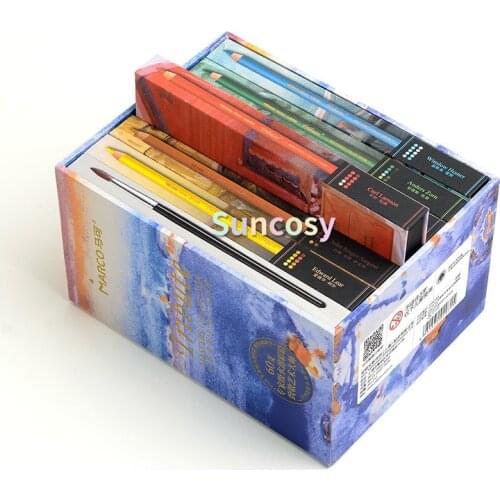 Marco MASTERS COLLECTION Professional Fine Art Artist Water Color Pencil Set, 60 Colors Drawing Colored Pencils