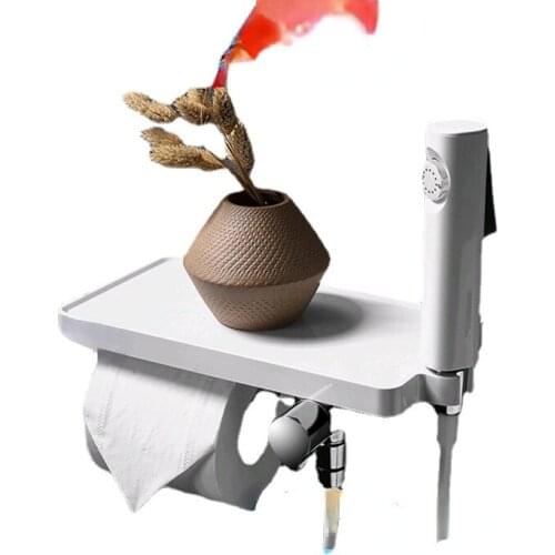 Multifunctional Tissue Holder Creative Toilet Toilet Cleaning Booster Spray Gun