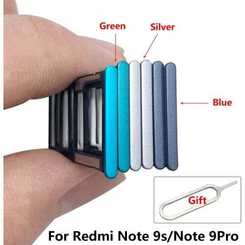 New Sim Tray For Xiaomi Redmi Note 9 Sim Card Holder Tray Slot Holder Replacement Parts For Xiaomi Redmi Note 9S Note 9 Pro