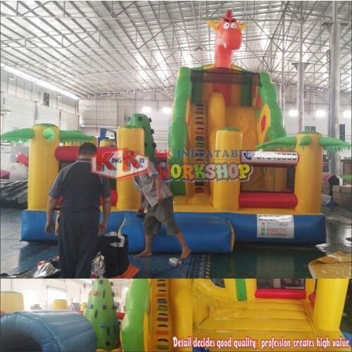 New style inflatable bounce house 0.55mmPVC dragon inflatable slides for sale