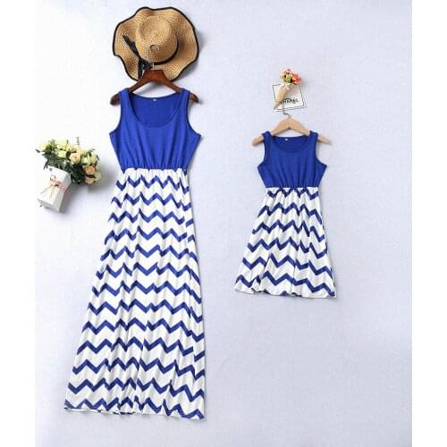 Clothing Mother Daughter Vest Dresses Mommy and Me Clothes Family Matching Outfits Look New Mom Mum and Daughter Summer Dress