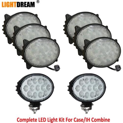 Complete Agriculture Oval Led Combine Light Kit For Case IH 8010,8120,8230,9120,9130,9230 + TL7120-KIT 8pcs/lots