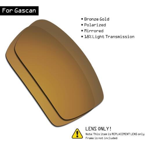 SmartVLT Polarized Sunglasses Replacement Lenses for Oakley Gascan - Bronze Gold