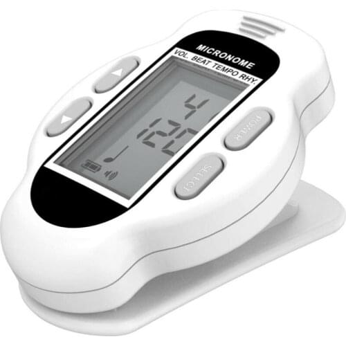 Portable Clip on Universal Metronome Zither Guitar Rhythm Drum Built-in Battery LED-backlit LCD Display Guitar Parts Accessories