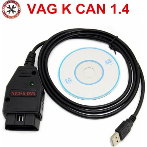 Professional Diagnostic VAG K CAN COMMANDER Full 1.4 vag k+can commander 1.4 OBD2 Diagnostic Cable for VAG Free Shipping