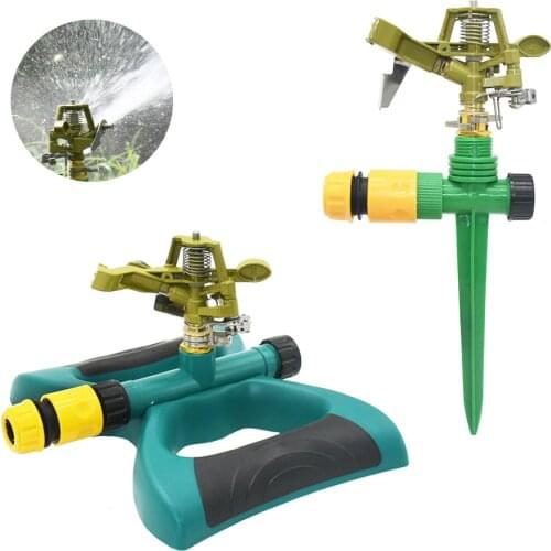 Water Sprinkler With Nozzle Support Plastic Nails Lawn Metal Rotate Rocker Arm Sprinkler For Farm Watering Irrigation Spray