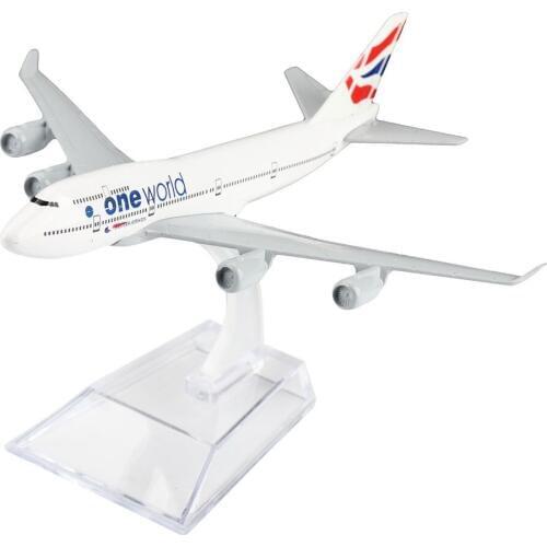 TAIHONGYU Air Plane Airplane B747 Model Swiss UPS Qantas Brunei UK Saudi w/Stand Collections Diecast Children Toys Gift