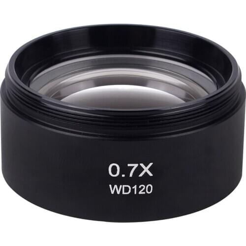 WD120 0.7X Trinocular Stereo Microscope Auxiliary Objective Lens Barlow Lens 48mm Thread