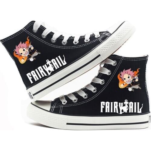 Unisex Anime Fairy Tail Logo Student Casual Shoes Noctilucent luminous Canvas Shoes Flat plimsolls shoes Sneakers 0
