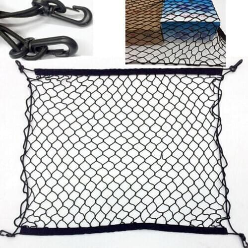 70*70Cm universal car net holder trunk rear cargo organizer storage elastic mesh