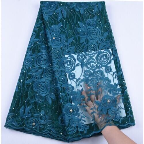 High Quality French Mesh Milk Silk Lace Fabric Latest Milk Silk Lace Fabric With Stones African Dry Lace Fabric For Dress F1629