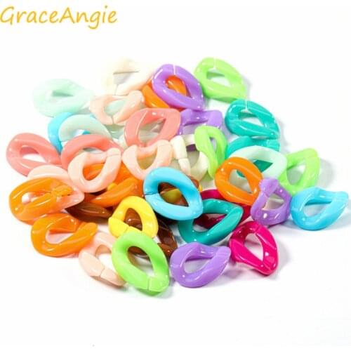 50pcs Arcylic Chain clasp Buckle Connector Handbag keychain jewelry Findings Bracelet accessories Necklace Fashion Chain DIY mix
