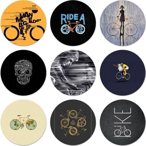58mm Bike Cycling art Icons Pins Badge Decoration Brooches Metal Badges For Backpack Decoration
