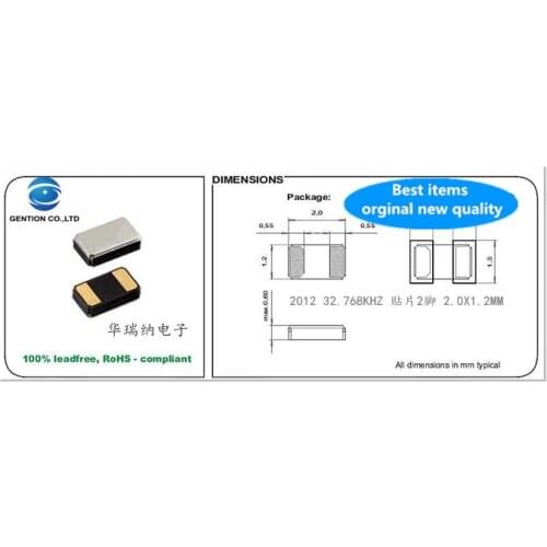 10pcs 100% orginal new ST2012SB 7PF passive chip crystal oscillator 32.768KHZ 32.768K low load KYOCERA