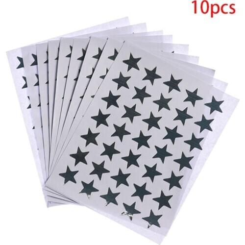 10 Pieces/Bag, 6 Style Children Gilded Rewards Flash Sticker Mother Teacher Praise Label Award Pentagram Gold Sticker