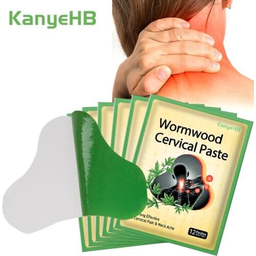 12/24/36/48/60/72pcs Wormwood Medical Neck Plaster Neck Joint Ache Cervical Spondylosis Pain Relieving Sticker Arthritis Patches