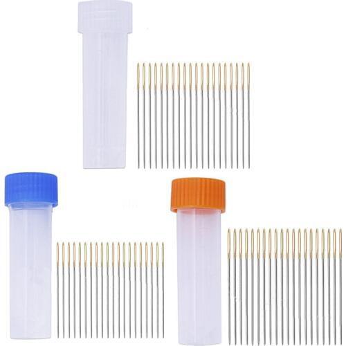 20pcs/box Sewing Needles Tail Embroidery Fabric Cross Stitch Needles Craft Tools Size 26/24/22 DIY Sewing Needles
