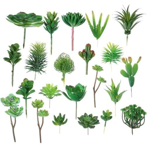 39Styles Green Artificial Succulents Plants Home Garden Bedroom Living Room Decoration Flower Arrangement Fake Plants Bonsai